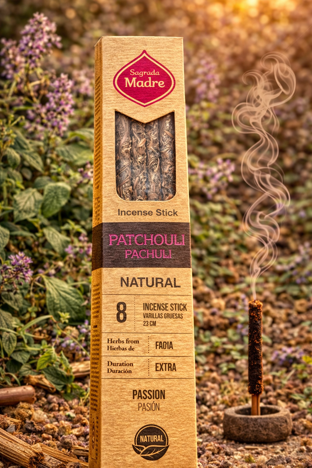 Sahumerio Natural, Patchouli, Sagrada Madre