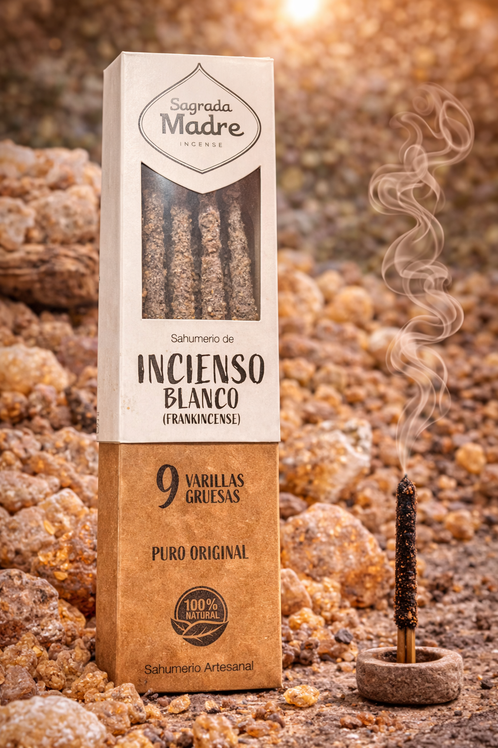 Sahumerio Línea Hierbas, Incienso Blanco, Sagrada Madre