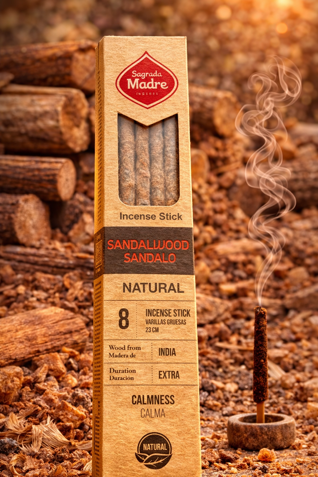 Sahumerio Natural, Sándalo, Sagrada Madre