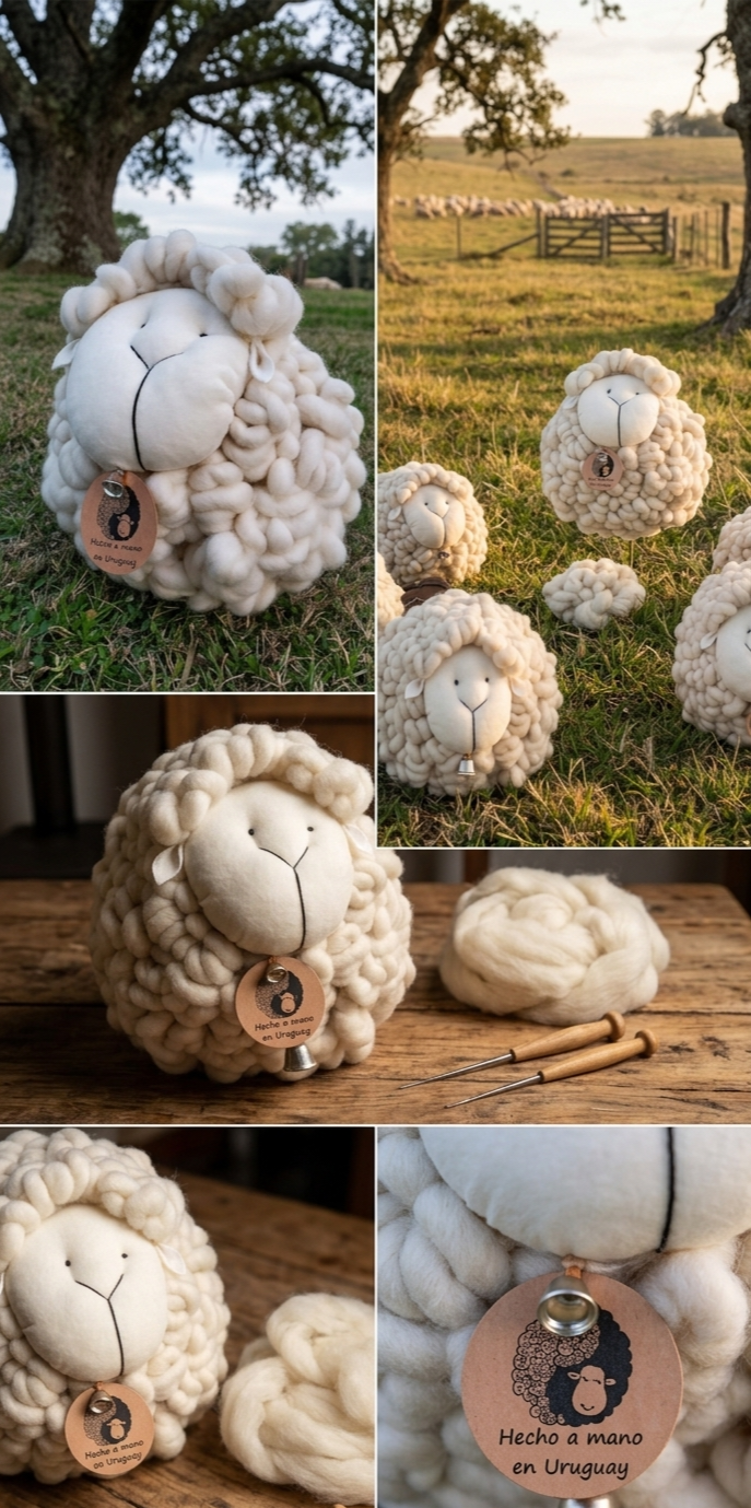 Ovejitas Artesanales de Lana Merino
